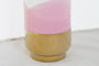 DKD Home Decor Jarrón de Porcelana Rosa y Dorado 12,2x12,2x26 cm