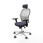 PIQUERAS Y CRESPO Silla de oficina Jorquera Gris y Blanca