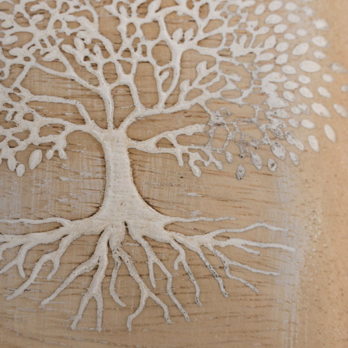 S/2 Bandejas Blanco-Natural 30 X 10 X 2,50 cm