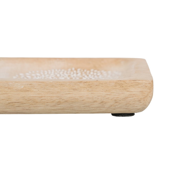 S/2 Bandejas Blanco-Natural 30 X 10 X 2,50 cm