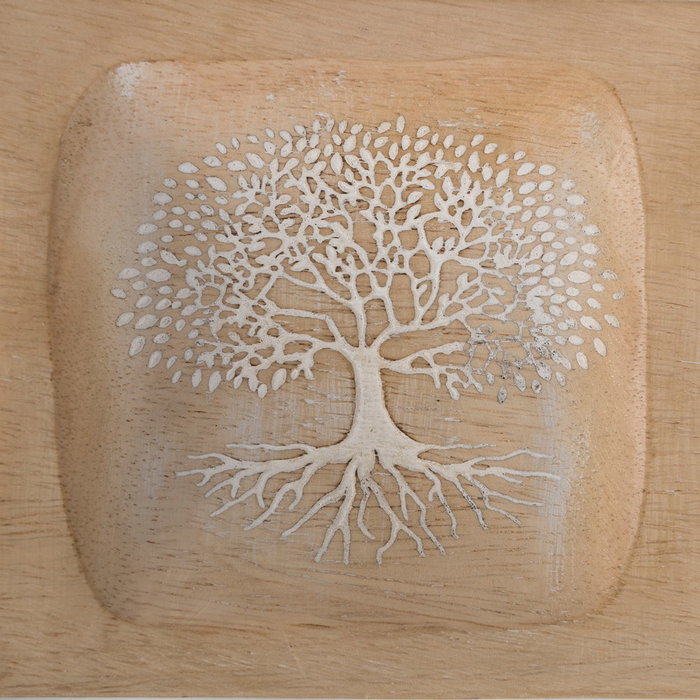 S/2 Bandejas Blanco-Natural 30 X 10 X 2,50 cm