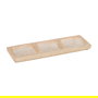S/2 Bandejas Blanco-Natural 30 X 10 X 2,50 cm