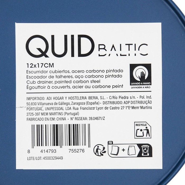 Quid Escurridor de Cubiertos Baltic Azul 12x17 cm (12 Unidades)