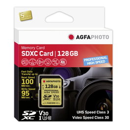 AgfaPhoto Tarjeta SDXC Professional High Speed 128GB U3 V30