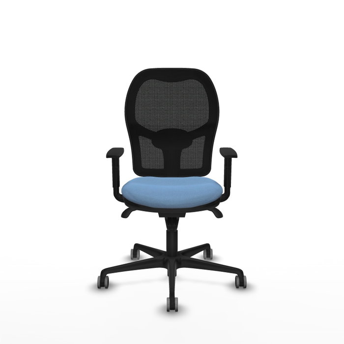 PIQUERAS Y CRESPO Silla de oficina Jorquera con mecanismo Sincro Azul cielo y Negro