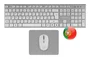 Tacens ZENITH Combo Pack 3 en 1 Teclado Inalámbrico Full-Size Portugués QWERTY PT + Ratón + Alfombrilla - DualLink 2.4 GHz, Tecla Copilot IA, 3200 DPI, Multiconectividad