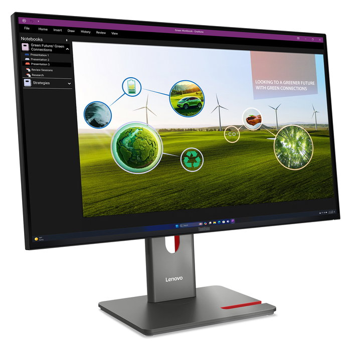 Lenovo ThinkVision P27Q-40 Monitor 27 Pulgadas (68.6 cm) QHD 2560x1440 IPS 120Hz HDR10 USB-C Daisy Chain KVM Negro