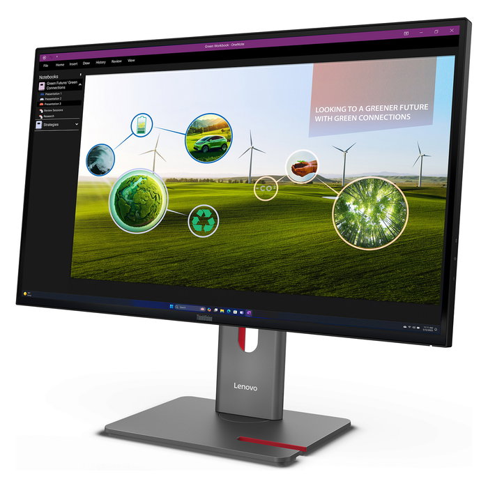 Lenovo ThinkVision P27Q-40 Monitor 27 Pulgadas (68.6 cm) QHD 2560x1440 IPS 120Hz HDR10 USB-C Daisy Chain KVM Negro