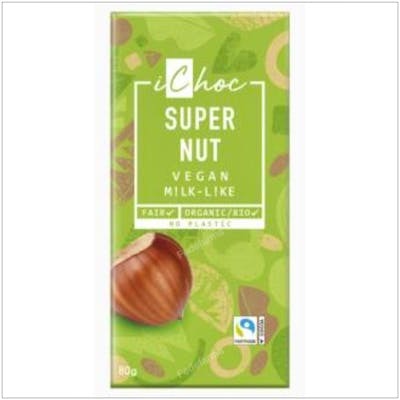 ICHOC Super Nut Avellanas Chocolate Bio Vegan 80Gr