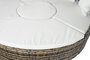 DKD Home Decor Cama Chill Out Terraza Y Jardin Blanco Marron Oscuro 175 x 145 x 175 cm