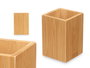 Berilo Vaso Cuadrado Bambú Plástico Natural 6.8x9.7x6.8 cm (Set de 24)