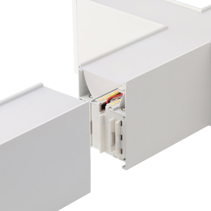 Conector en forma de + para Luminaria Lineal 15W CCT Lifud Flicker Free