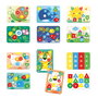 Goula Juego Educativo Baby Shapes Puzzle de 18 Piezas Gigantes Océano Personajes Marítimos Números 1-4 A Partir de 2 Años