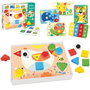 Goula Juego Educativo Baby Shapes Puzzle de 18 Piezas Gigantes Océano Personajes Marítimos Números 1-4 A Partir de 2 Años