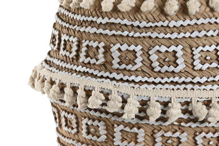 DKD Home Decor Macetero de Cemento Pompones Marrón y Beige