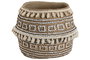 DKD Home Decor Macetero de Cemento Pompones Marrón y Beige