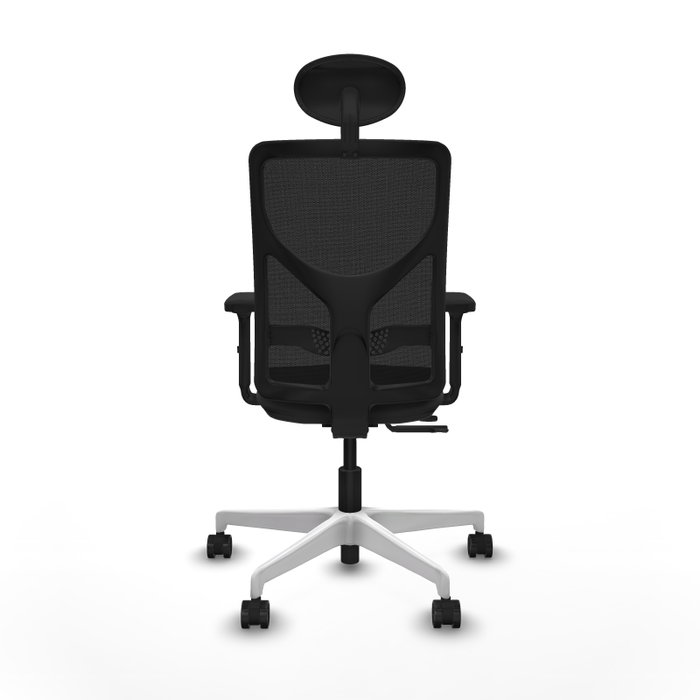 PIQUERAS Y CRESPO Silla de oficina Motilla Gris oscuro con respaldo de malla Negro