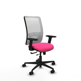 PIQUERAS Y CRESPO Silla de oficina Zulema Rosa y Blanco