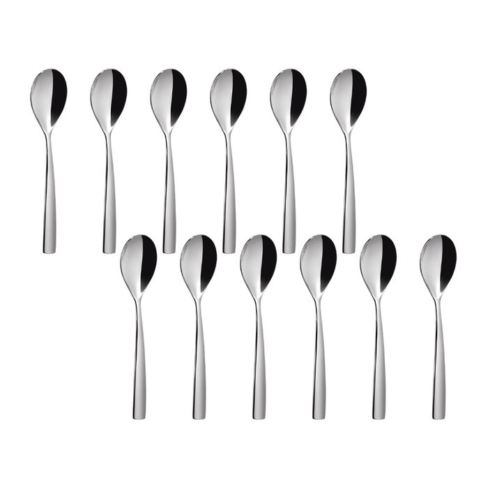 Sinxelo (Summa) Cuchara Mesa de Acero Inoxidable Satinado, Largo 20 cm (200 mm) - Color Plata (Set de 12)