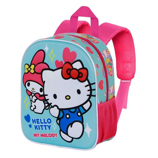 Karactermania Mochila 3D Hello Kitty Friendship Azul Poliéster/EVA 26 x11 x31 cm Preescolar 3+ años