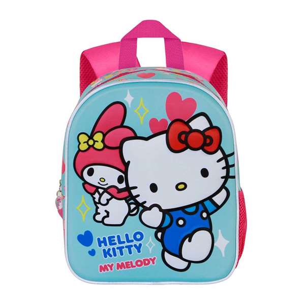 Karactermania Mochila 3D Hello Kitty Friendship Azul Poliéster/EVA 26 x11 x31 cm Preescolar 3+ años