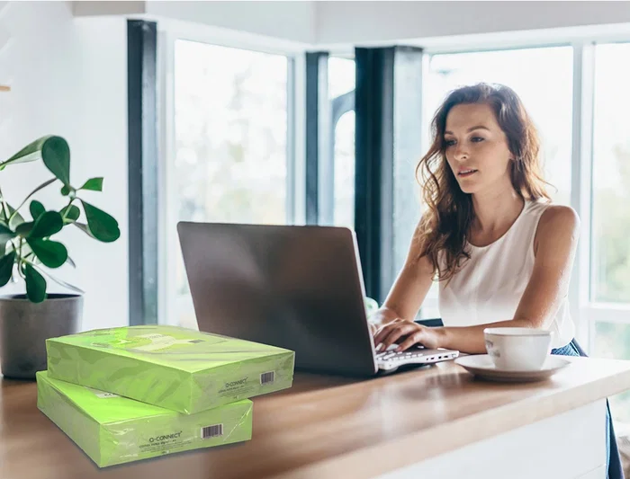 Q-connect Papel color verde neón A4 80gr 500 hojas, apto para impresoras inkjet, láser y fotocopiadoras