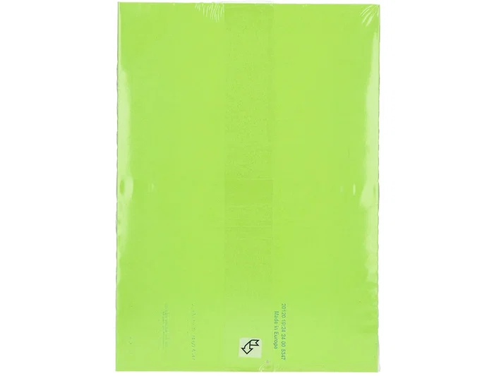 Q-connect Papel color verde neón A4 80gr 500 hojas, apto para impresoras inkjet, láser y fotocopiadoras