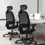 PIQUERAS Y CRESPO Silla de oficina Cilanco con mecanismo Sincro/Traslack Pistacho y Gris