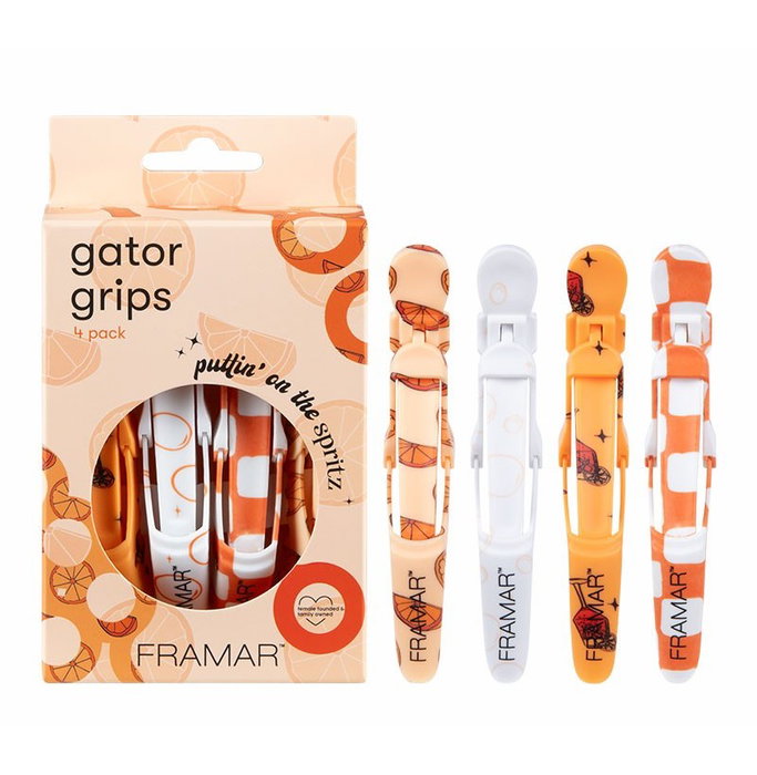 Framar Gator Grips Puttin' on the Spritz - Pack de 4 pinzas Framar Gator Grips Puttin' on the Spritz - Pack de 4 pinzas