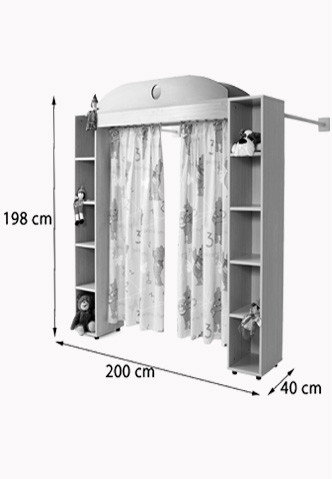 Mobeduc Mueble Teatro 602001HP18 Haya Melamina 2000x1980x400 mm 10 Estantes