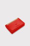 Zoozie Bags Tarjetero Rojo de Piel Auténtica para Tarjetas de Crédito y Documentación - Elegante y Compacto
