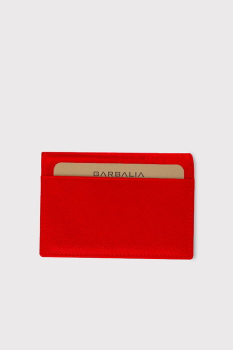 Zoozie Bags Tarjetero Rojo de Piel Auténtica para Tarjetas de Crédito y Documentación - Elegante y Compacto