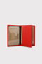 Zoozie Bags Tarjetero Rojo de Piel Auténtica para Tarjetas de Crédito y Documentación - Elegante y Compacto