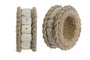 DKD Home Decor Set de 4 Servilleteros de Yute y Resina Natural