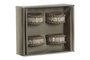 DKD Home Decor Set de 4 Servilleteros de Yute y Resina Natural