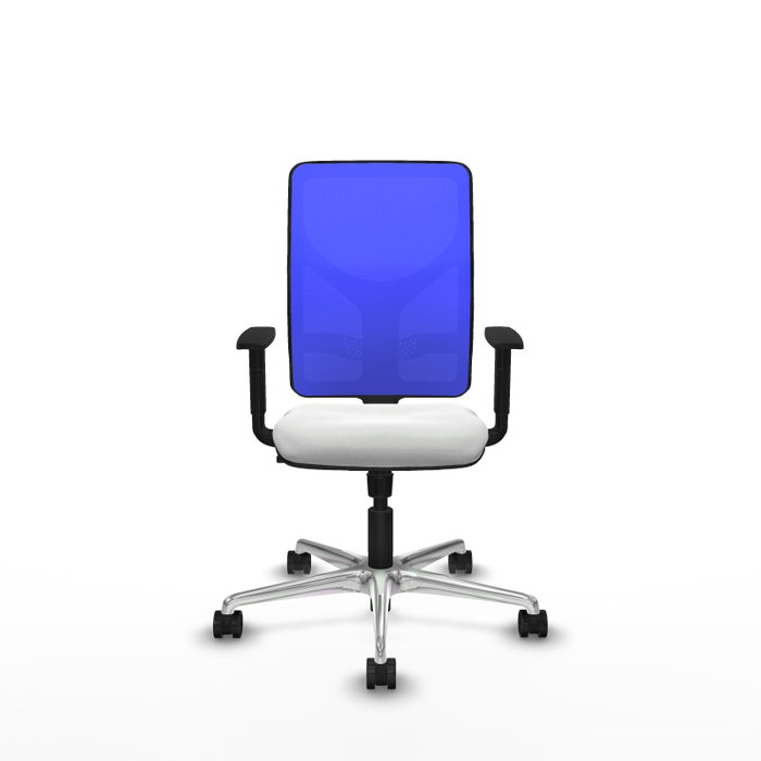 PIQUERAS Y CRESPO Silla de oficina Motilla con mecanismo Sincro, Blanco y Azul PIQUERAS Y CRESPO Silla de oficina Motilla con mecanismo Sincro, Blanco y Azul