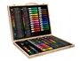 Liderpapel Estuche de Pintura 168 Piezas Maletín Madera 39,3x30x4,8 cm