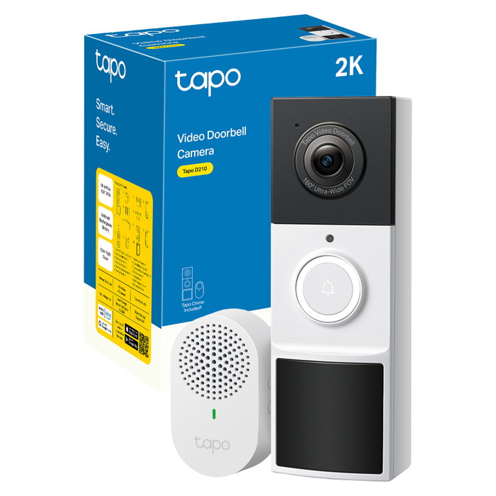 TP-Link Tapo D210 Timbre Inteligente 3 MP 2K TP-Link Tapo D210 Timbre Inteligente 3 MP 2K