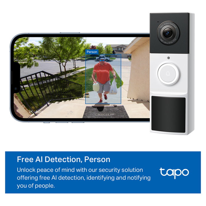 TP-Link Tapo D210 Timbre Inteligente 2K 3MP TP-Link Tapo D210 Timbre Inteligente 2K 3MP