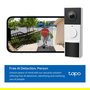 TP-Link Tapo D210 - Cámara de Seguridad WiFi Exterior 3MP, Batería Recargable, A Prueba de Agua IP65, 160° Visión Nocturna, Sensor PIR, Almacenamiento MicroSD