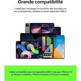 Belkin Cable USB-C a USB-A Trenzado de 0,15 m - Negro - BEL0745883788545