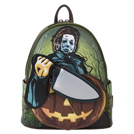 Loungefly Michael Myers Mochila 22.5x26.25x11.25cm Piel Vegana Verde Oscuro