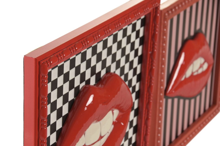 DKD Home Decor Decoración de Pared de Resina con Labios, Surtido de 3 Unidades DKD Home Decor Decoración de Pared de Resina con Labios, Surtido de 3 Unidades