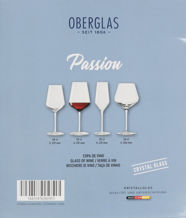 Inde Set de 6 Copas de Vino Oberglas Passion 55 cl