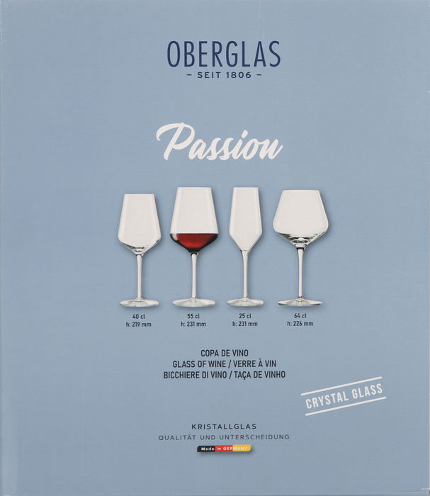 Oberglas Set 6 Copas de Vino "Passion" 55 cl | Alto 23 cm | Vidrio | Ref. 1