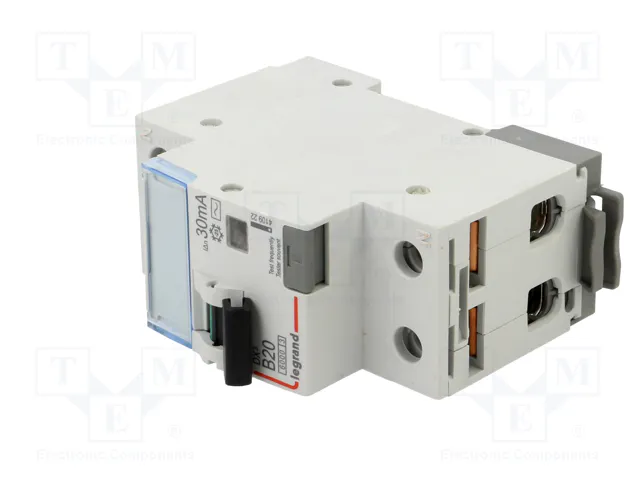 LEGRAND P310 DX RCBO 20A 30mA 230VAC 2 polos LEGRAND P310 DX RCBO 20A 30mA 230VAC 2 polos