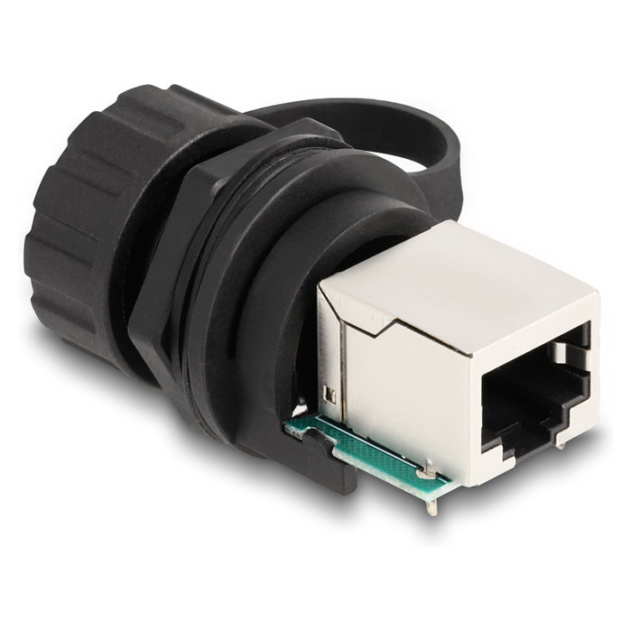 DeLOCK Conector RJ50 hembra a RJ50 hembra con tapa protectora IP68 negro DeLOCK Conector RJ50 hembra a RJ50 hembra con tapa protectora IP68 negro