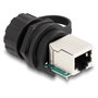DeLOCK Conector RJ50 hembra a RJ50 hembra con tapa protectora IP68 negro