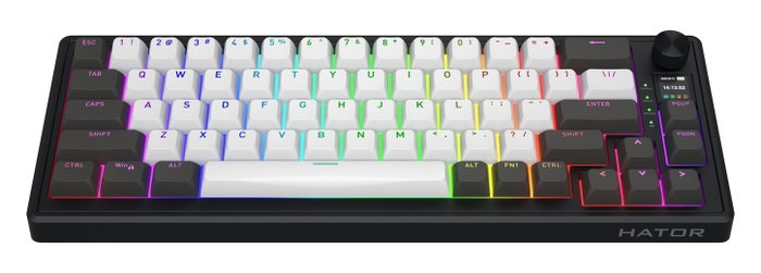 Hator Skyfall 65 PRO Wireless Teclado Mecánico Inalámbrico RGB 65% Layout Polaco Gris-Negro Hator Skyfall 65 PRO Wireless Teclado Mecánico Inalámbrico RGB 65% Layout Polaco Gris-Negro