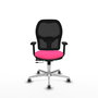 PIQUERAS Y CRESPO Silla de oficina Jorquera con mecanismo Sincro/Traslack, Rosa y Negro
